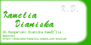 kamelia dianiska business card